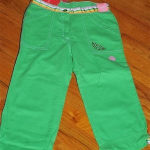 GYMBOREE TUTTI FRUITY Green Capri Pants sz 10 NWT